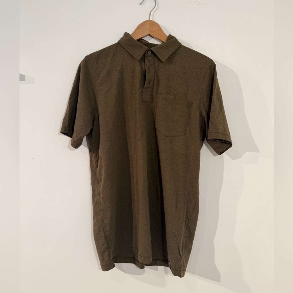 Prana Olive Green polo Shirt